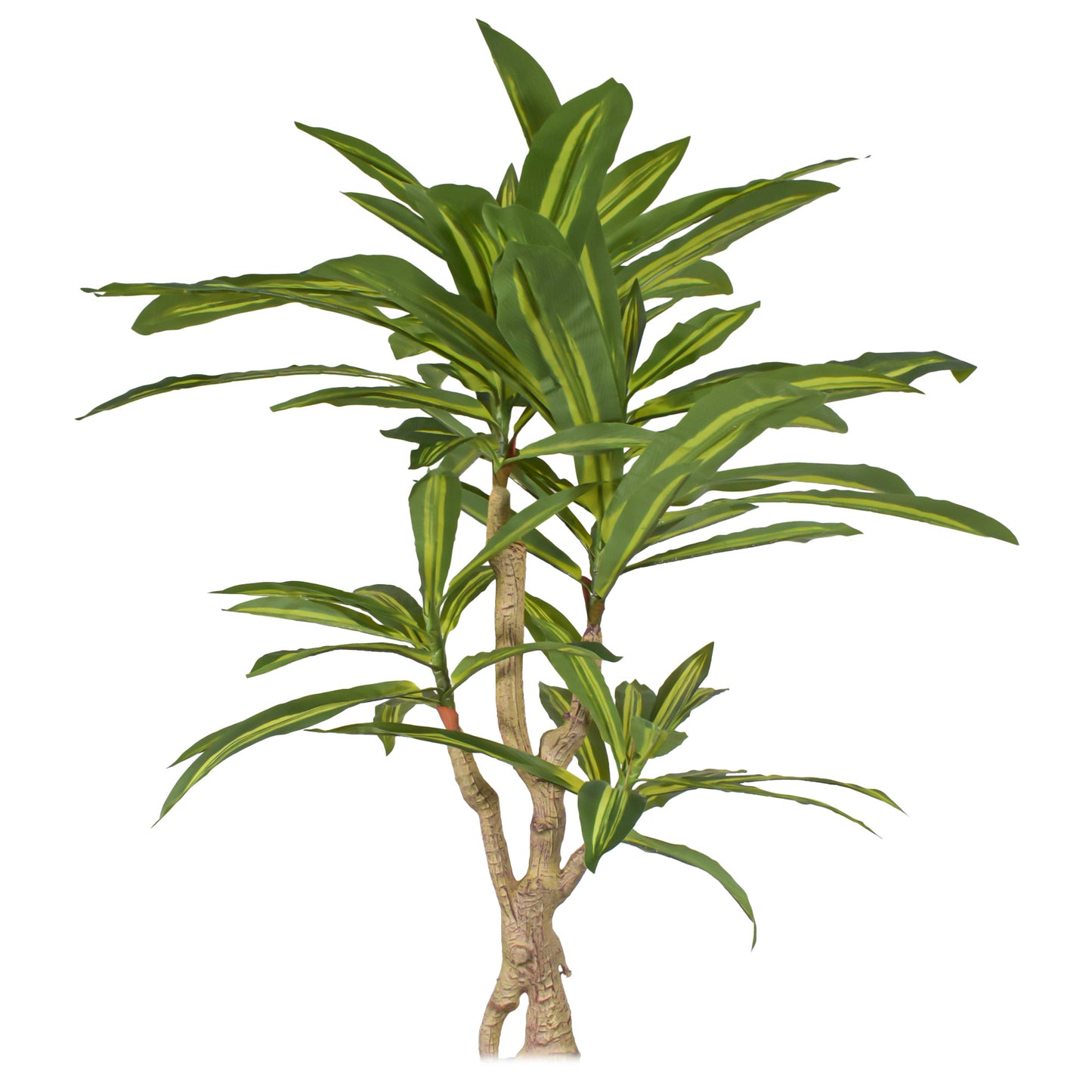 Planta artificiala, Dracaena fara ghiveci, Naimeed D5602, 120x85 cm, Verde/Galben