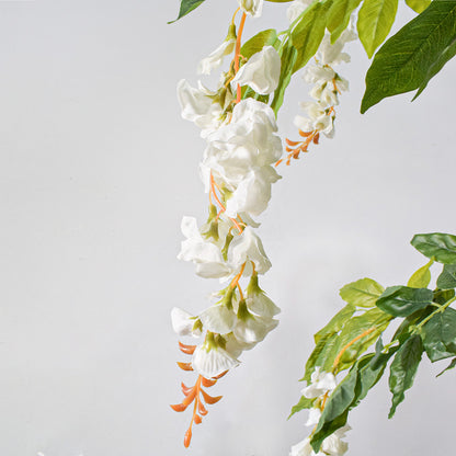 Copac artificial, Wisteria Chinezeasca fara ghiveci, Naimeed D5610, 170x104 cm, Alb
