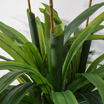 Floare artificiala, Orhidee Molie fara ghiveci, Naimeed D5621, 100x84 cm, Portocaliu