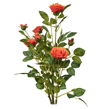 Floare artificiala, Trandafir fara ghiveci, Naimeed D5625, 75x54 cm, Portocaliu