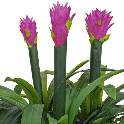 Floare artificiala, Guzmania fara ghiveci, Naimeed D5627, 70x75 cm, Mov