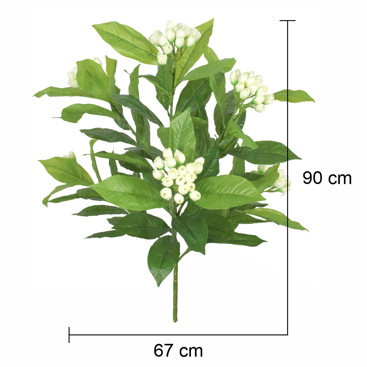 Floare artificiala fara ghiveci, Naimeed D5631, 90x67 cm, Alb