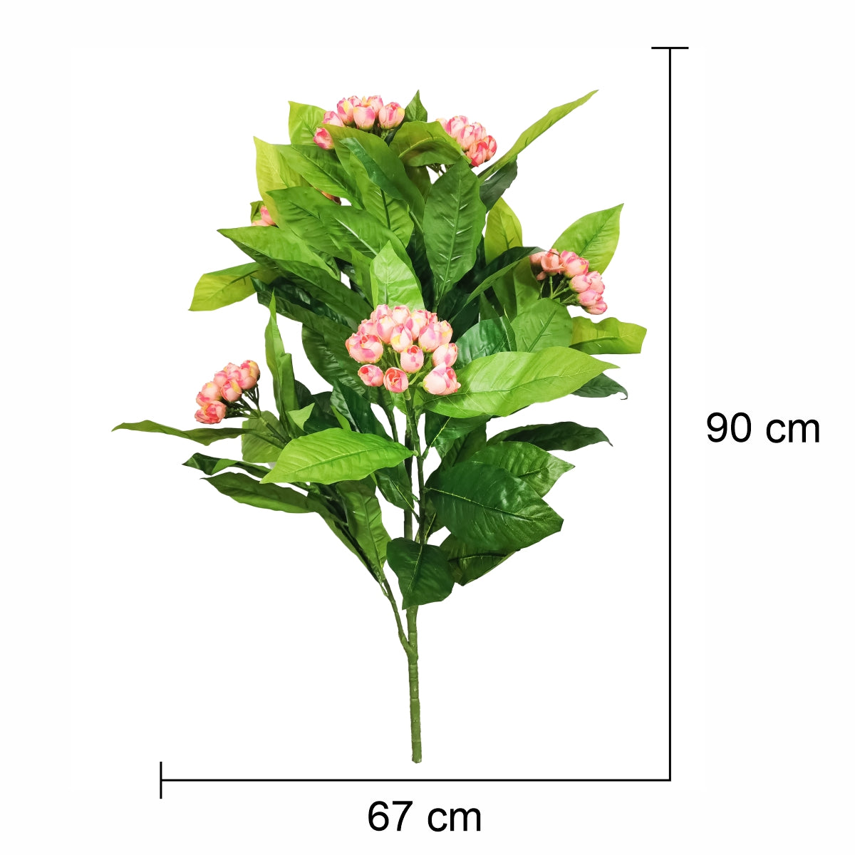 Floare artificiala fara ghiveci, Naimeed D5631, 90x67 cm, Roz
