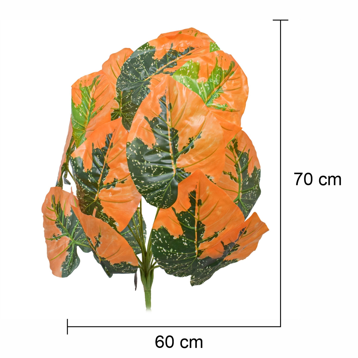 Planta artificiala, Syngonium fara ghiveci, Naimeed D5634, 70x60 cm, Portocaliu