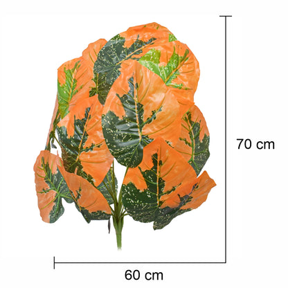 Planta artificiala, Syngonium fara ghiveci, Naimeed D5634, 70x60 cm, Portocaliu