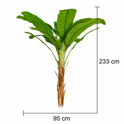 Copac artificial, Banan Musa fara ghiveci, Naimeed D5648, 233x95 cm, Verde