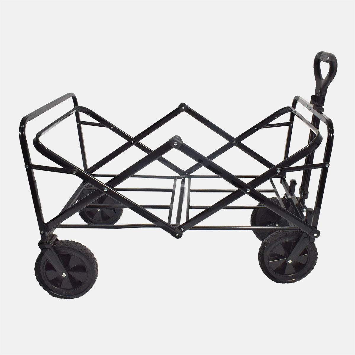 Carucior pliabil de gradina, Naimeed D5660, cadru metalic, maner extensibil, roti silentioase, 87x50x75cm, 80kg, Negru