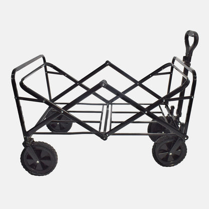 Carucior pliabil de gradina, Naimeed D5660, cadru metalic, maner extensibil, roti silentioase, 87x50x75cm, 80kg, Negru