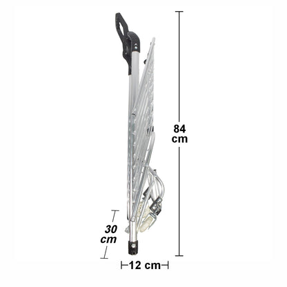 Carucior de piata pliabil, din aluminiu, Naimeed D5662, 2 roti, 30 L, 40x37,5x91 cm, 20kg, Argintiu