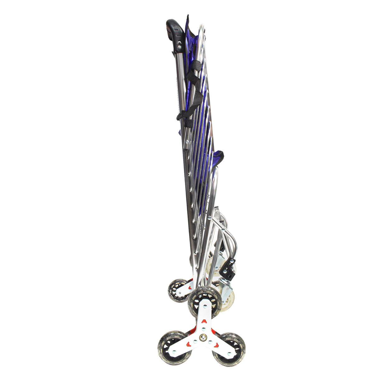Carucior de piata pliabil, din aluminiu, Naimeed D5665, 8 roti silentioase, 30 L, 47x38x90cm, 20kg, Mov