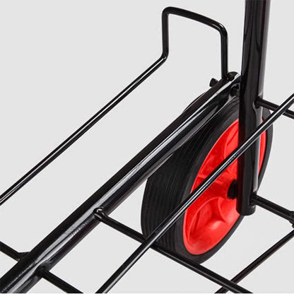 Carucior de cumparaturi pliabil, Naimeed D5672, inaltime ajustabila, roti silentioase, maner ergonomic, 48x38x100cm, 30kg Negru
