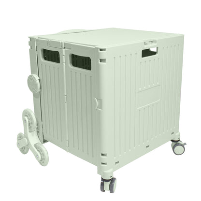 Carucior pliabil, Naimeed D5673, 8 roti, sistem blocare si rulare lina, maner extensibil, capac retractabil, 45 L, 30kg, 43x40x48cm, Turcoaz