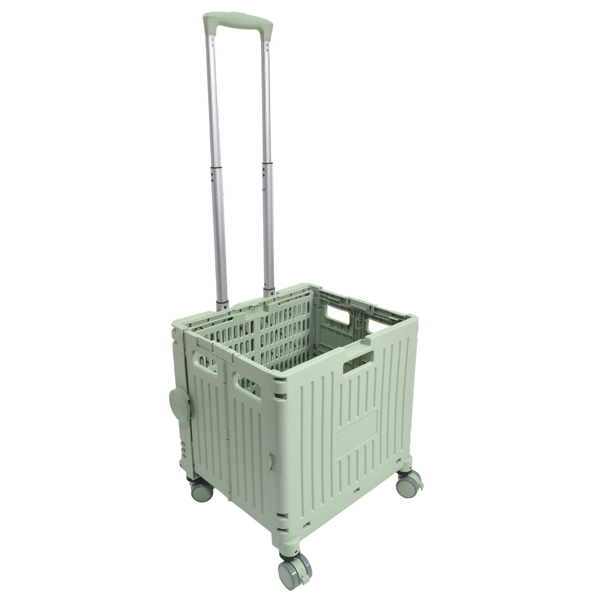 Carucior pliabil, Naimeed D5675, sistem blocare, maner extensibil, capac retractabil, 30 L, 39x35x48cm, Turcoaz