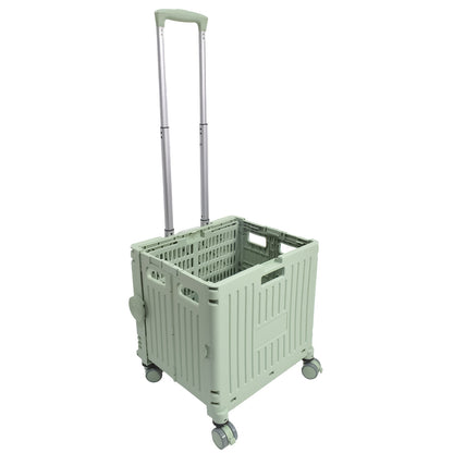 Carucior pliabil, Naimeed D5675, sistem blocare, maner extensibil, capac retractabil, 30 L, 39x35x48cm, Turcoaz