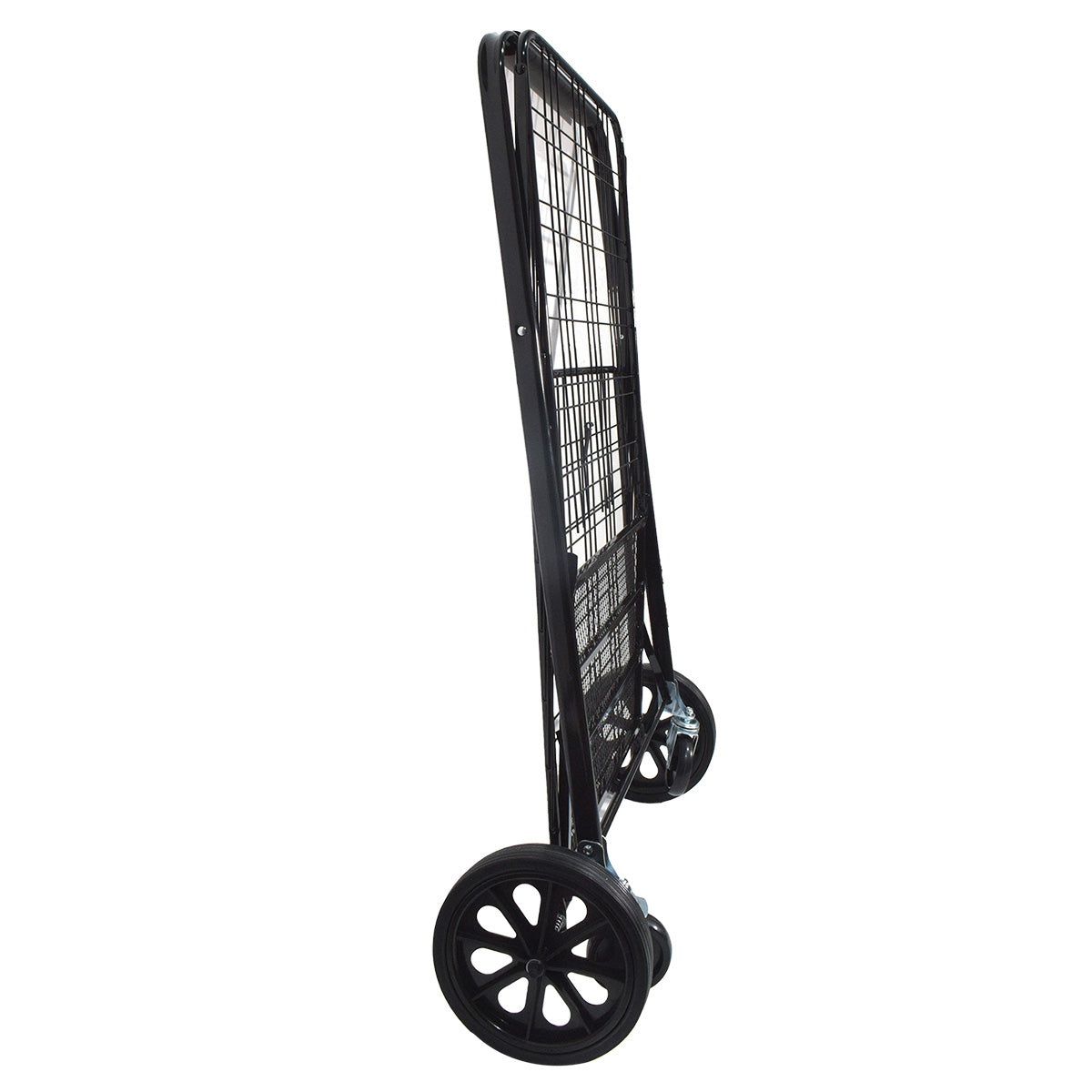 Carucior de cumparaturi pliabil, Naimeed D5677, roti silentioase, maner ergonomic, 90L, 50kg, 61x51x103cm, Negru