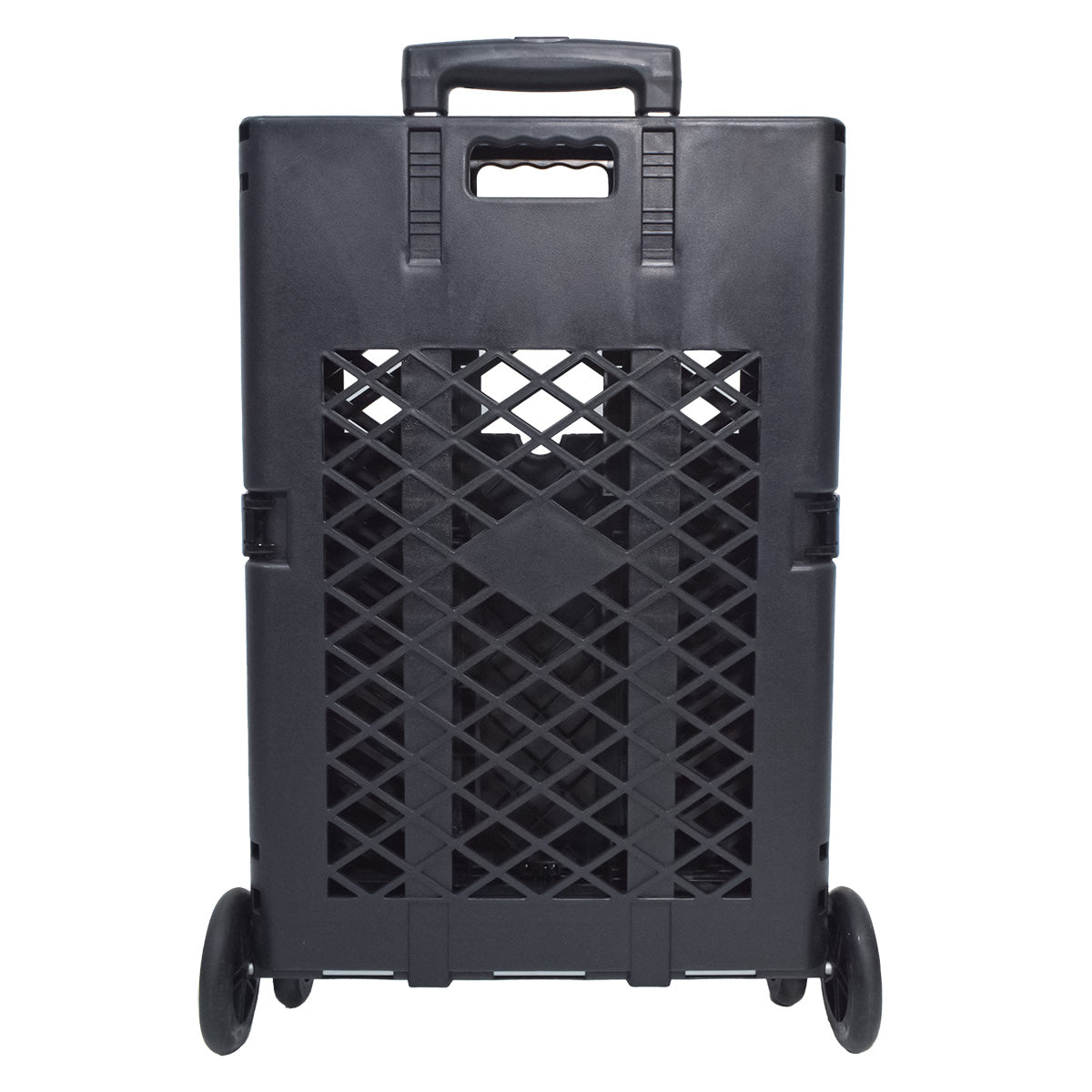 Carucior de cumparaturi pliabil, Naimeed D5678, maner extensibil, 45L, 25kg, 98x38x32cm, Negru
