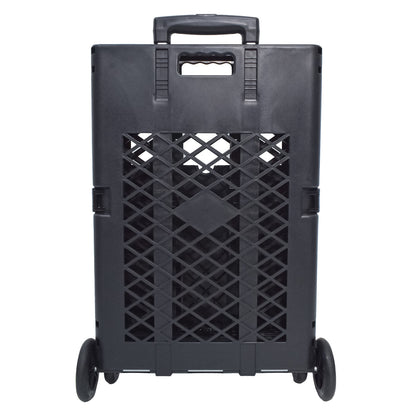 Carucior de cumparaturi pliabil, Naimeed D5678, maner extensibil, 45L, 25kg, 98x38x32cm, Negru