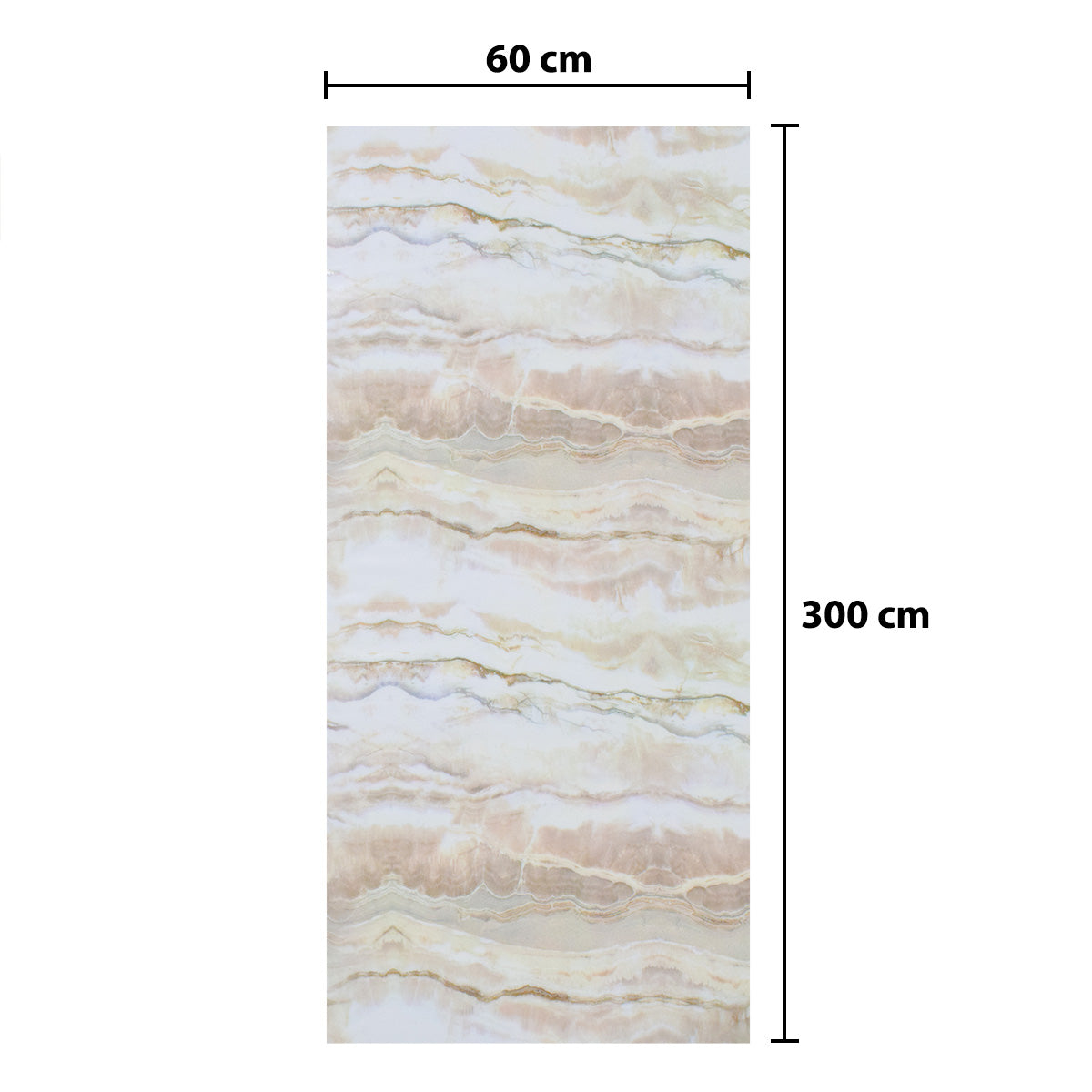 Rola panou autoadeziv, Naimeed D5687, design modern, 2mm grosime, 60x300cm, Crem