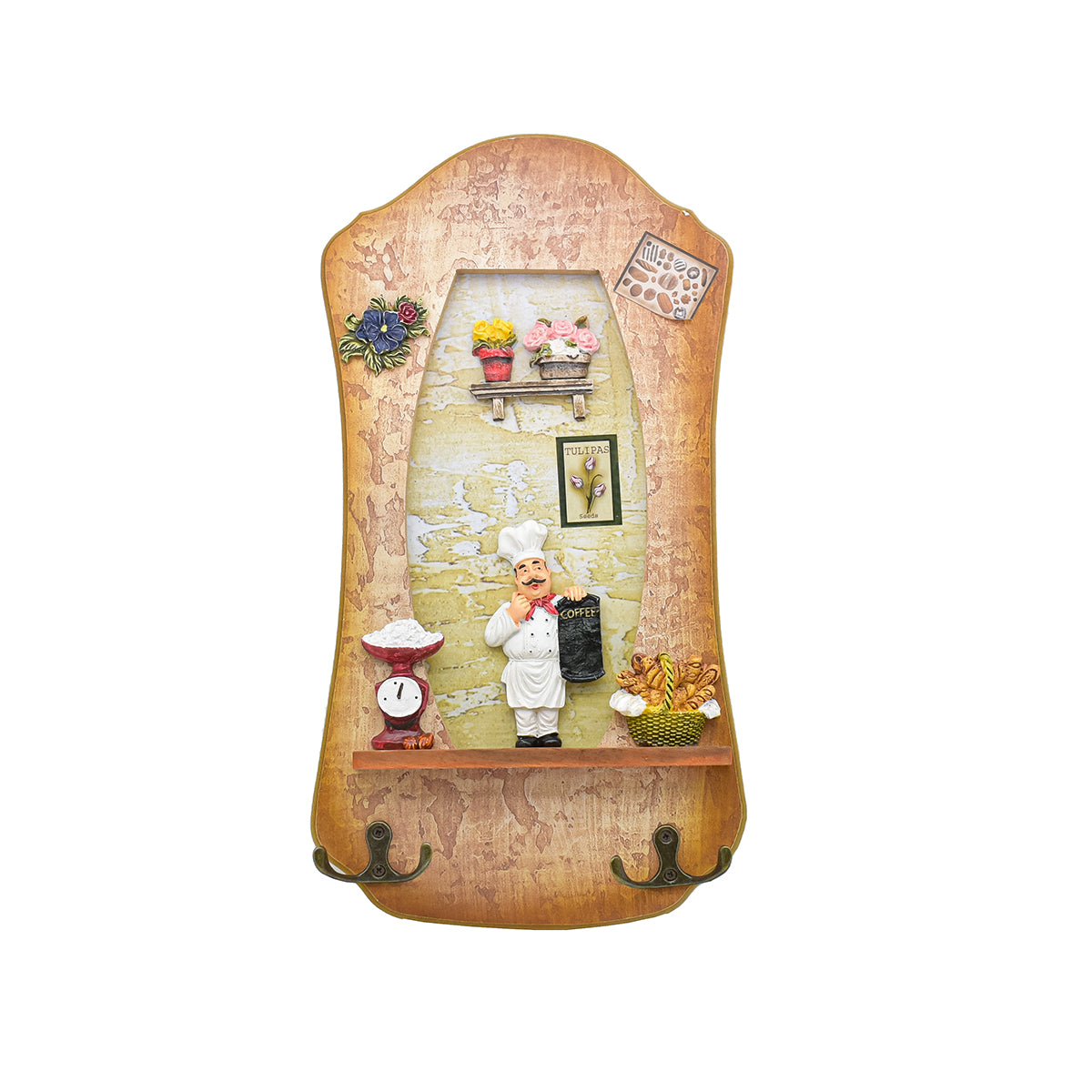 Cuier decorativ D57, 36,5x19,5 cm, m1