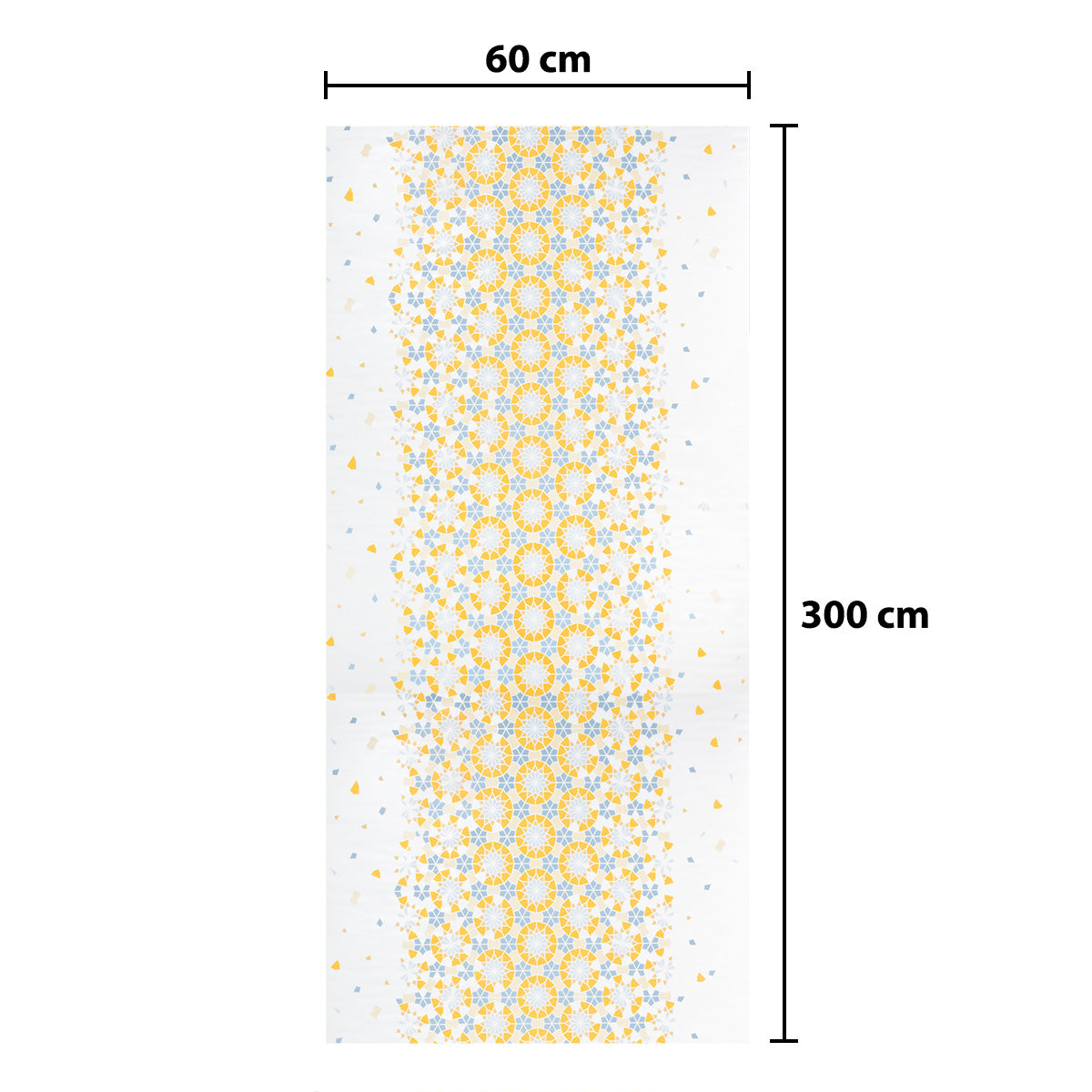 Rola panou autoadeziv, Naimeed D5706, design modern, 2mm grosime, 60x300cm, Galben/Albastru