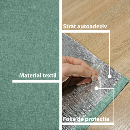 Rola tapet autoadeziv, panzat, 4mm grosime, Naimeed D5728, design elegant, termoizolant, 65x280cm, Verde