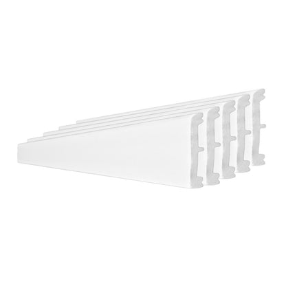 Set 5 plinte decorative, polimer rigid, Naimeed D5731, Alb, 230x10x0.8cm