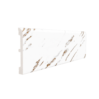 Plintă decorativă, polimer rigid, Naimeed D5731ALB, Alb, 230 × 10 × 0.8 cm