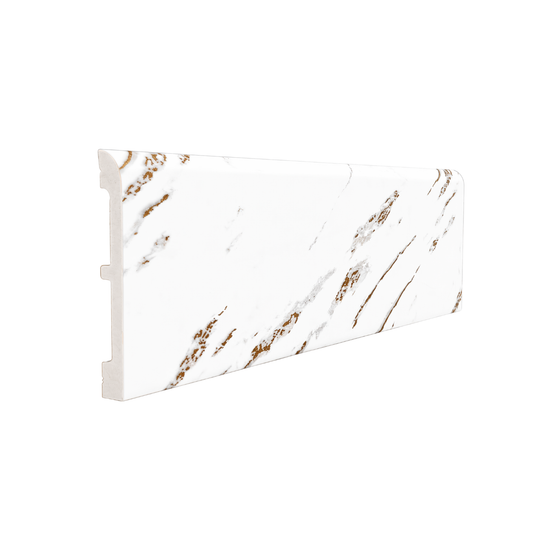 Plintă decorativă, polimer rigid, Naimeed D5731ALB, Alb, 230 × 10 × 0.8 cm