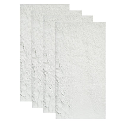 Set 4 x Panou Decorativ 3D, Naimeed D5733, ultrausor, design elegant, PU, 120 x 60 x 3 cm, Alb