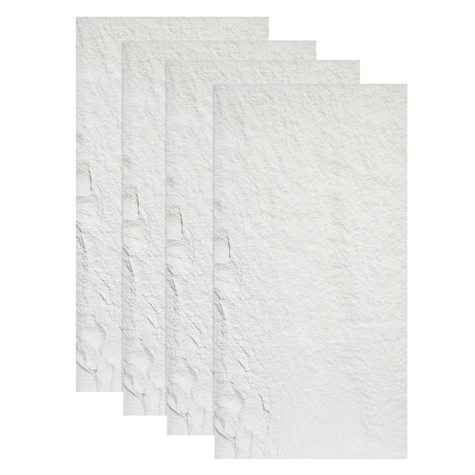 Set 4 x Panou Decorativ 3D, Naimeed D5733, ultrausor, design elegant, PU, 120 x 60 x 3 cm, Alb