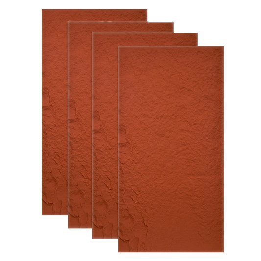 Set 4 x Panou Decorativ 3D, Naimeed D5735, ultrausor, design elegant, PU, 120 x 60 x 3 cm, Rosu