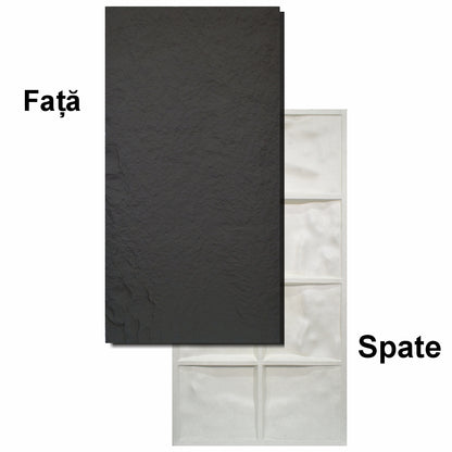 Set 10 x Panou Decorativ 3D, Naimeed D5736, ultrausor, design elegant, PU, 120 x 60 x 3 cm, Negru