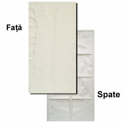 Set 10 x Panou Decorativ 3D, Naimeed D5739, ultrausor, design elegant, PU, 120 x 60 x 3 cm, Crem deschis