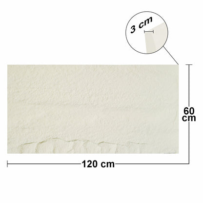 Set 10 x Panou Decorativ 3D, Naimeed D5739, ultrausor, design elegant, PU, 120 x 60 x 3 cm, Crem deschis