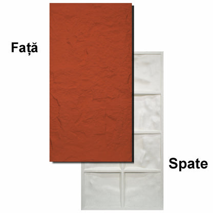 Set 10 x Panou Decorativ 3D, Naimeed D5745, ultrausor, design elegant, PU, 120 x 60 x 3 cm, Rosu