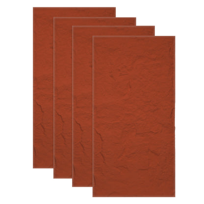 Set 4 x Panou Decorativ 3D, Naimeed D5745, ultrausor, design elegant, PU, 120 x 60 x 3 cm, Rosu