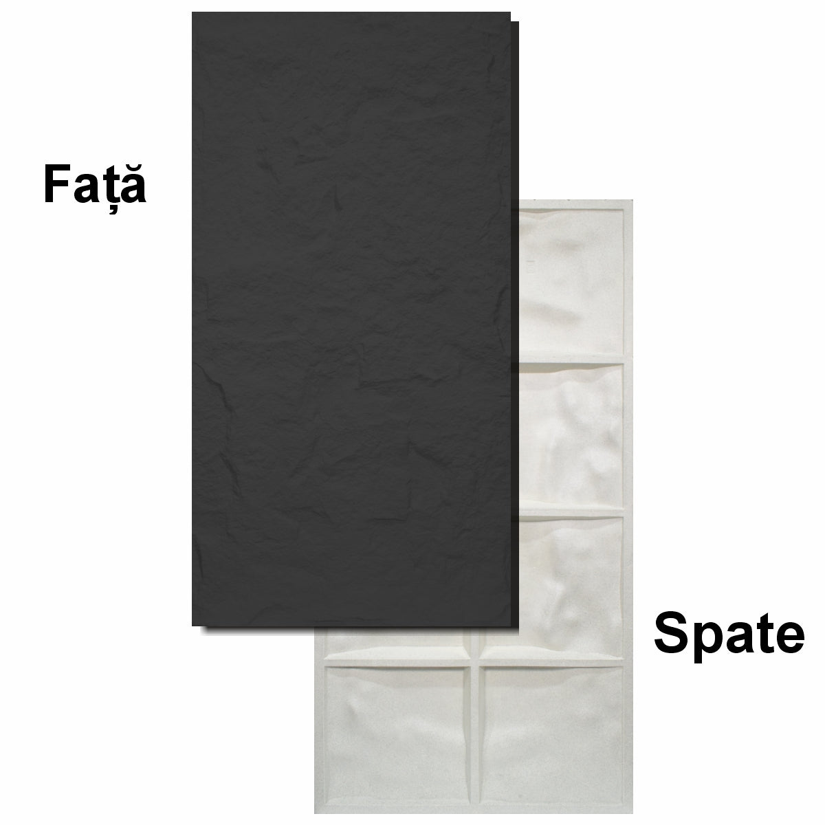 Set 10 x Panou Decorativ 3D, Naimeed D5746, ultrausor, design elegant, PU, 120 x 60 x 3 cm, Negru