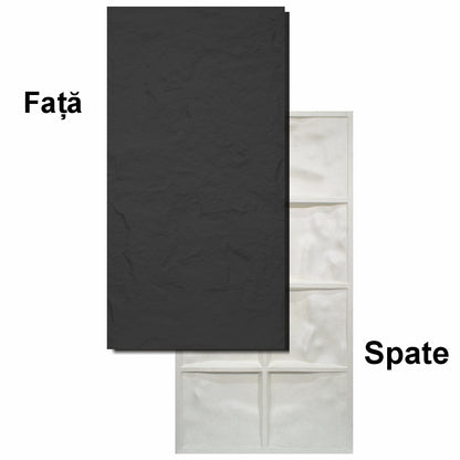 Set 10 x Panou Decorativ 3D, Naimeed D5746, ultrausor, design elegant, PU, 120 x 60 x 3 cm, Negru