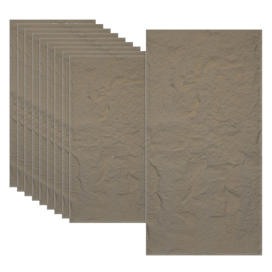 Set 10 x Panou Decorativ 3D, Naimeed D5747, ultrausor, design elegant, PU, 120 x 60 x 3 cm, Maro