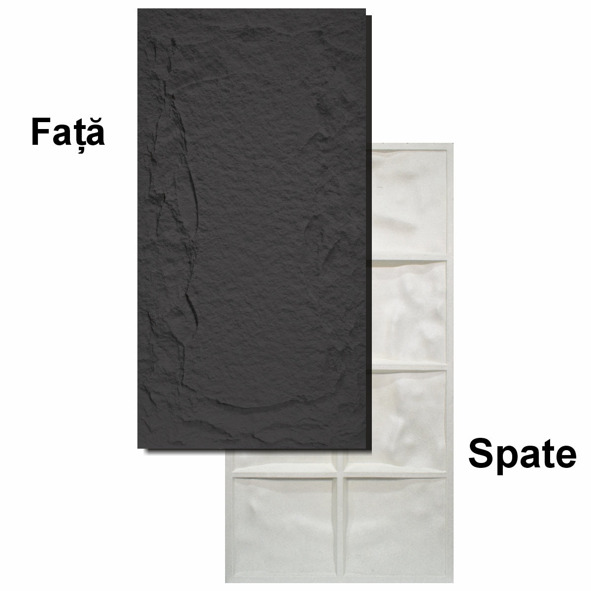 Set 3 x Panou Decorativ 3D, Naimeed D5751, ultrausor, design elegant, PU, 120 x 60 x 5 cm, Negru