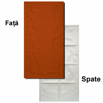 Set 3 x Panou Decorativ 3D, Naimeed D5755, ultrausor, design elegant, PU, 120 x 60 x 5 cm, Rosu