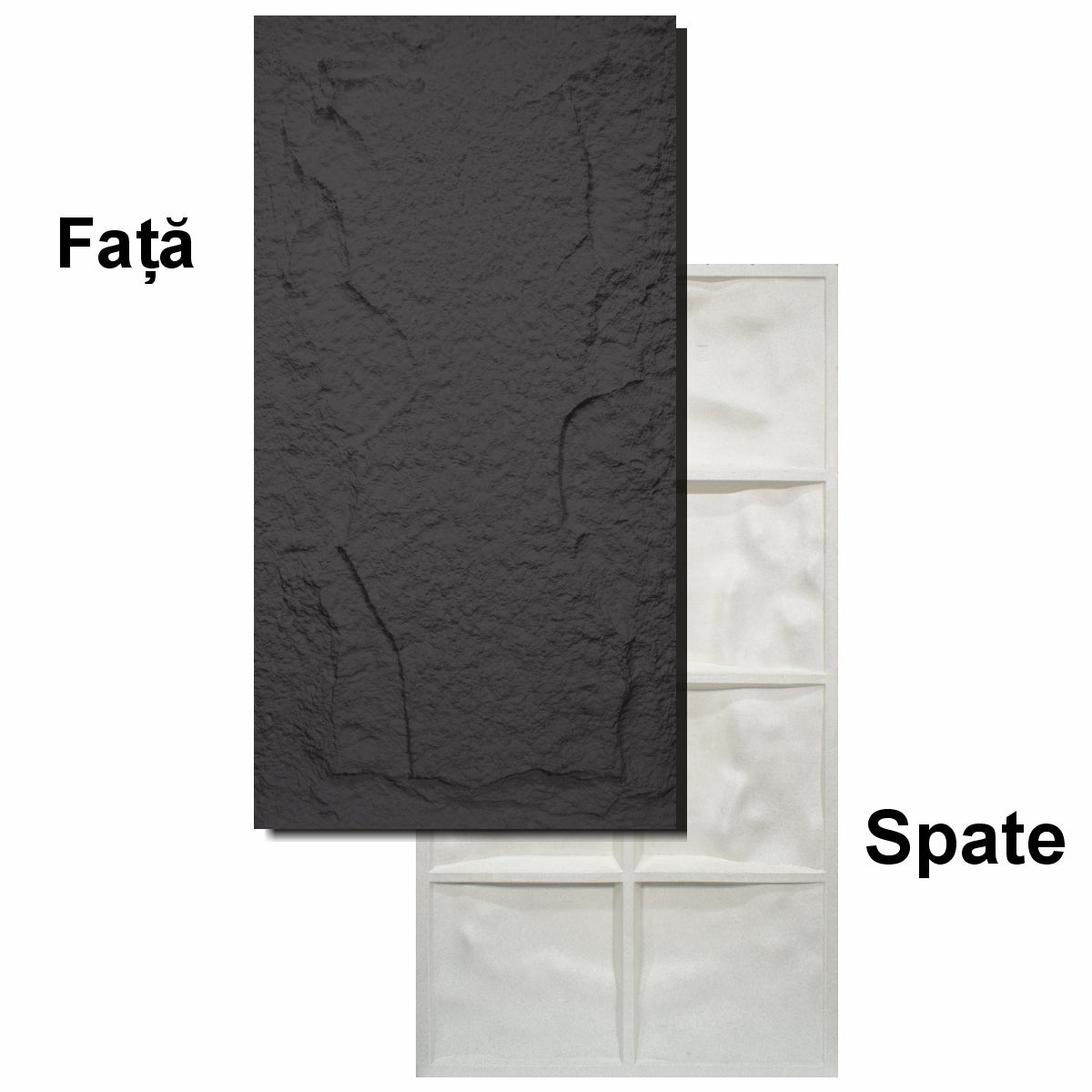 Set 3 x Panou Decorativ 3D, Naimeed D5756, ultrausor, design elegant, PU, 120 x 60 x 5 cm, Negru