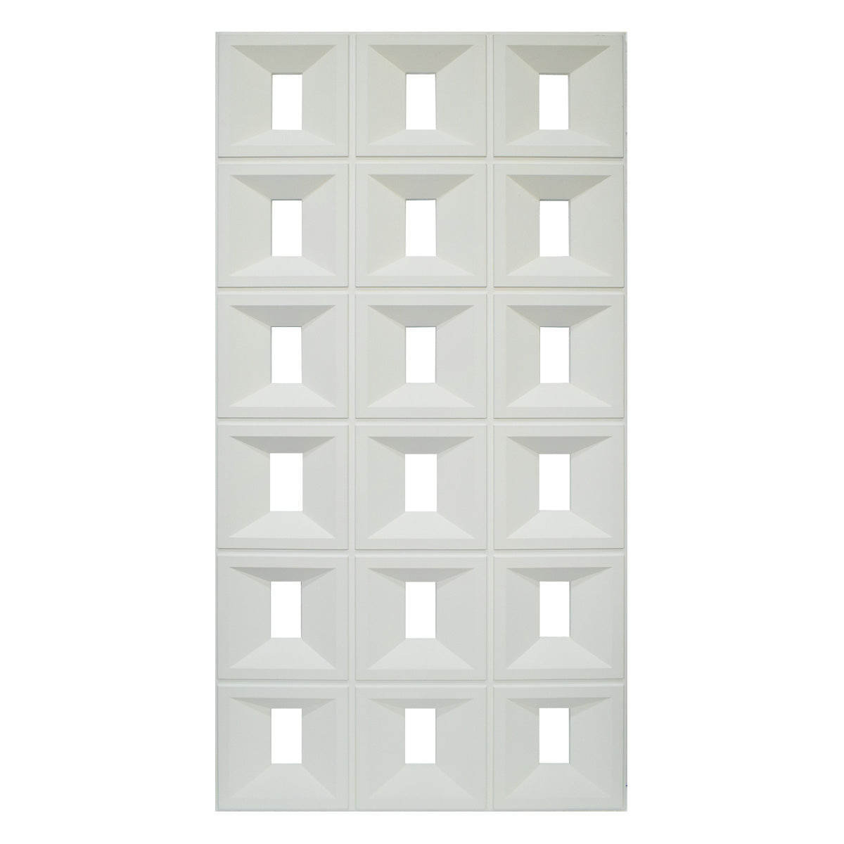 Set 4 x Panou Decorativ 3D, Naimeed D5767, ultrausor, design elegant, PU, 120 x 60 x 3 cm, Alb