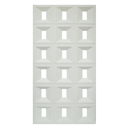 Set 4 x Panou Decorativ 3D, Naimeed D5767, ultrausor, design elegant, PU, 120 x 60 x 3 cm, Alb