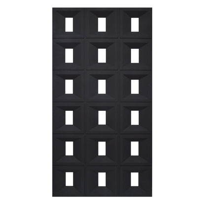 Set 4 x Panou Decorativ 3D, Naimeed D5768, ultrausor, design elegant, PU, 120 x 60 x 3 cm, Negru