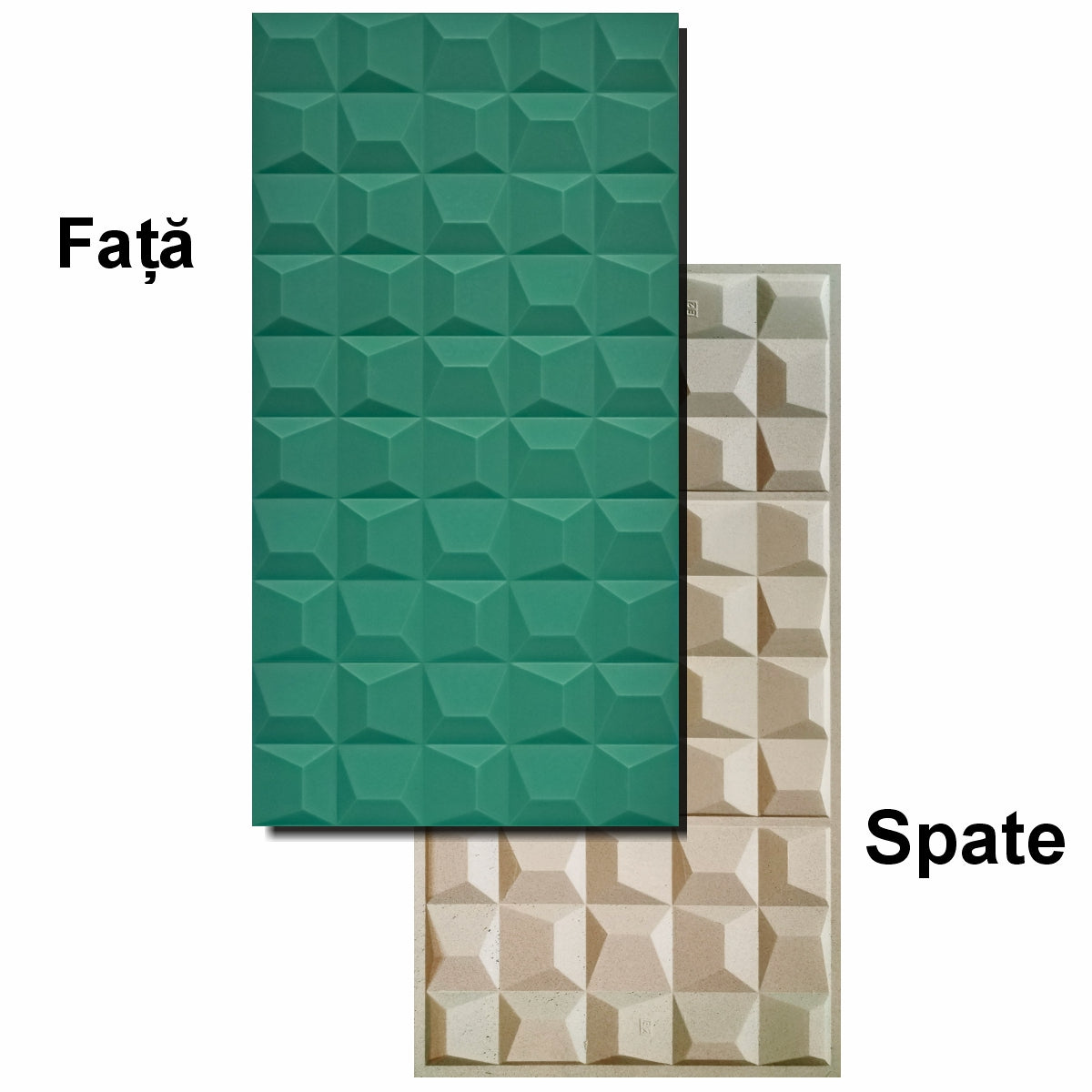 Set 12 x Panou Decorativ 3D, Naimeed D5772, ultrausor, design elegant, PU, 120 x 60 x 2.5 cm, Turcoaz
