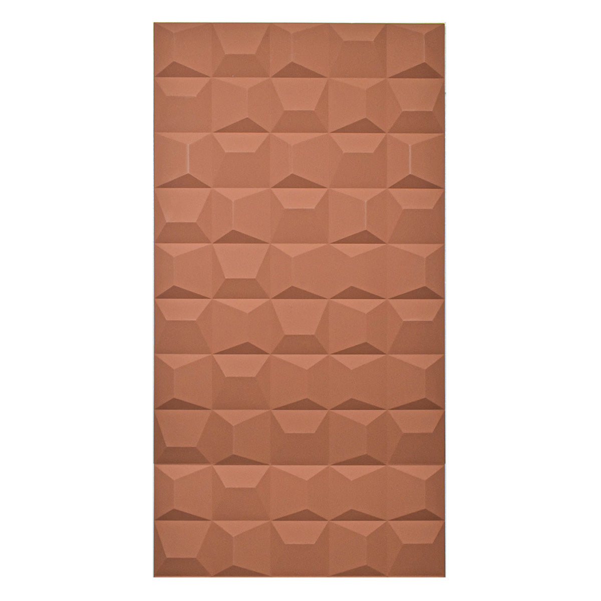 Set 6 x Panou Decorativ 3D, Naimeed D5773, ultrausor, design elegant, PU, 120 x 60 x 2.5 cm, Caramiziu inchis