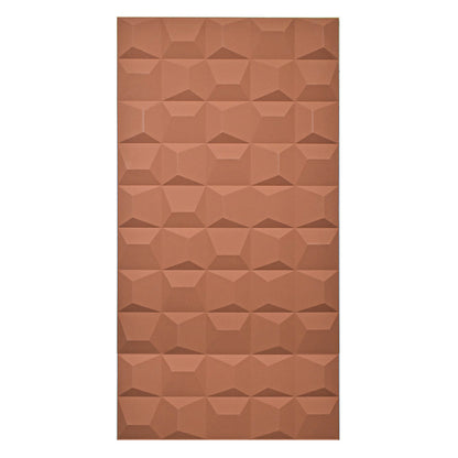 Set 6 x Panou Decorativ 3D, Naimeed D5773, ultrausor, design elegant, PU, 120 x 60 x 2.5 cm, Caramiziu inchis