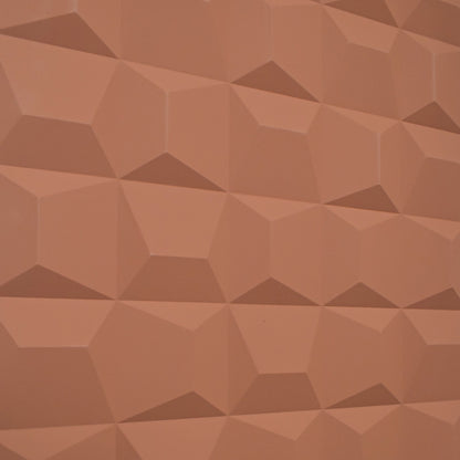 Set 12 x Panou Decorativ 3D, Naimeed D5773, ultrausor, design elegant, PU, 120 x 60 x 2.5 cm, Caramiziu inchis