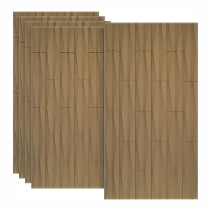 Set 5 x Panou Decorativ 3D, Naimeed D5774, ultrausor, design elegant, PU, 120 x 60 x 2.5 cm, Maro